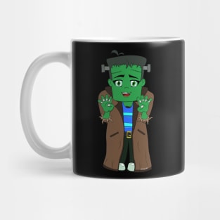 Spoopy Frankenstein in black Mug